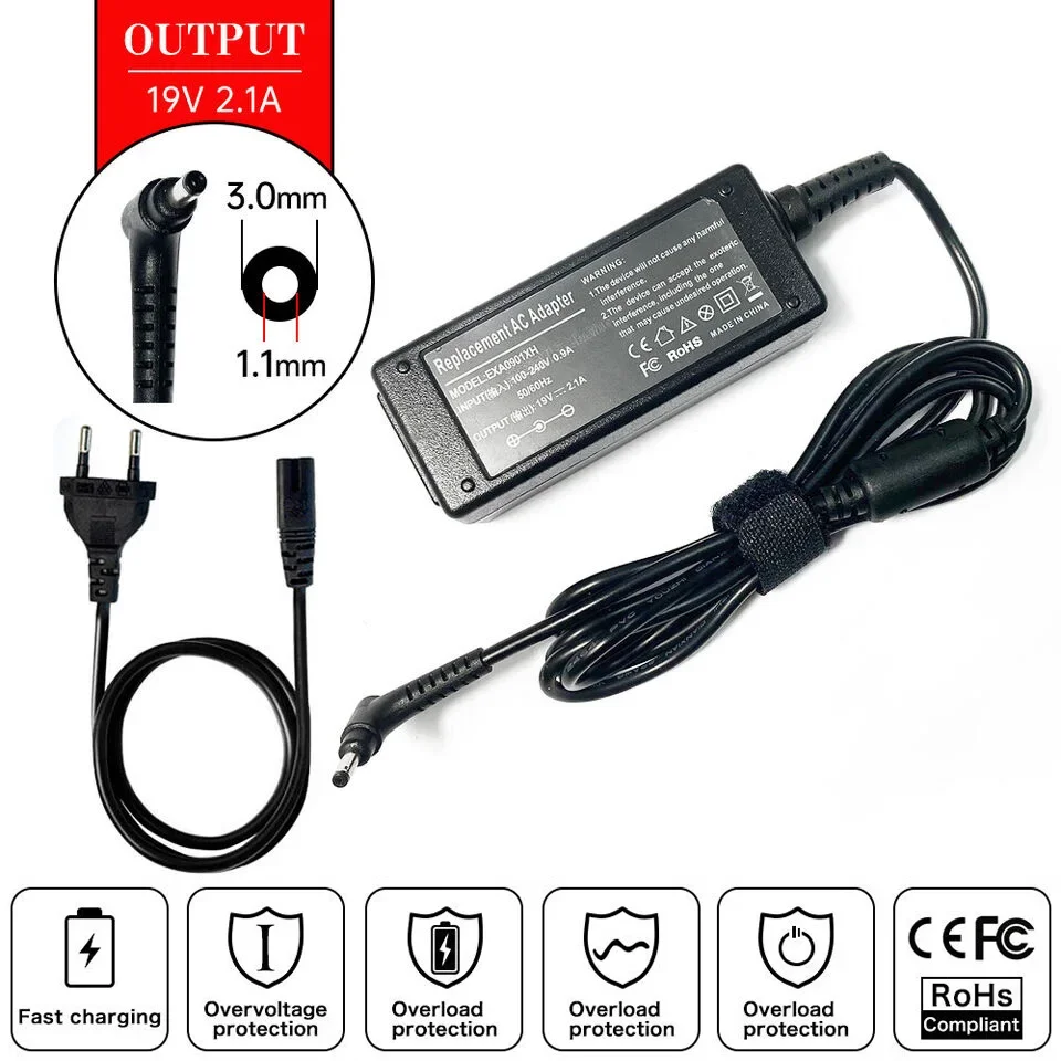 19V 2.1A 40W Laptop Ac Adapter - Laptop Accessories Shop ulasan dan harga
