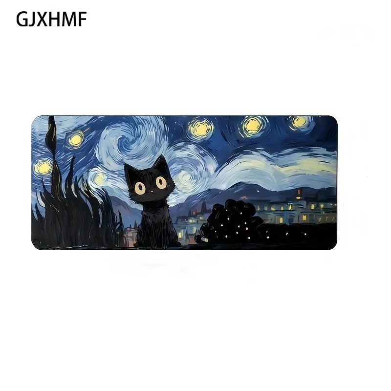 Anime Starry Night Cat Gaming  - Laptop Accessories Nearby ulasan dan harga