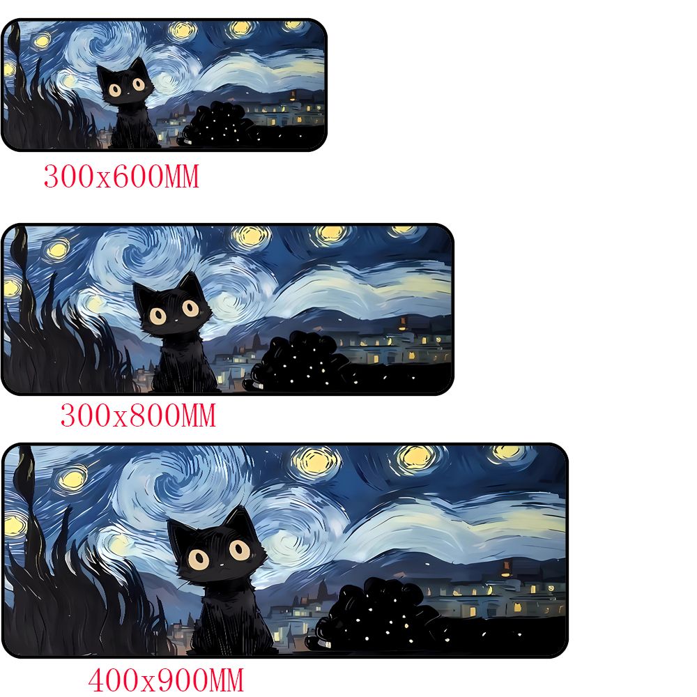 Anime Starry Night Cat Gaming  - Laptop Accessories Nearby ulasan dan harga