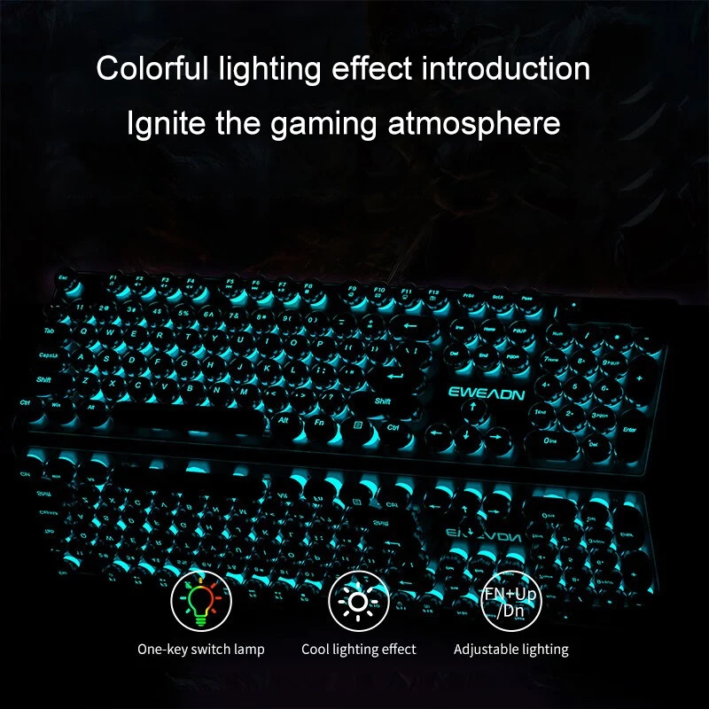 Retro Punk Mechanical Feel Key - Laptop Accessories Computer ulasan dan harga