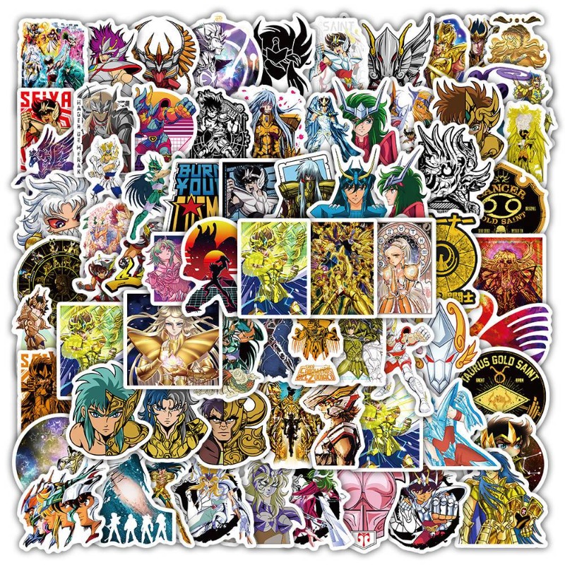 101Pcs Saint Seiya Anime Stick - Laptop Accessories Toy ulasan dan harga