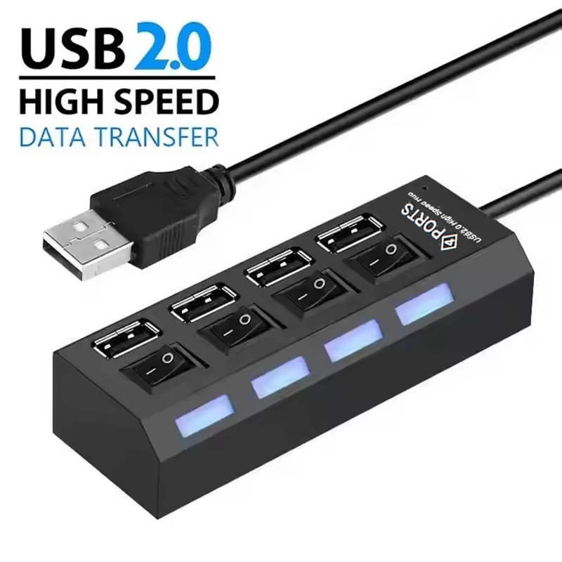 4-Ports USB 2.0 Hub Extension  - Laptop Accessories Computer ulasan dan harga