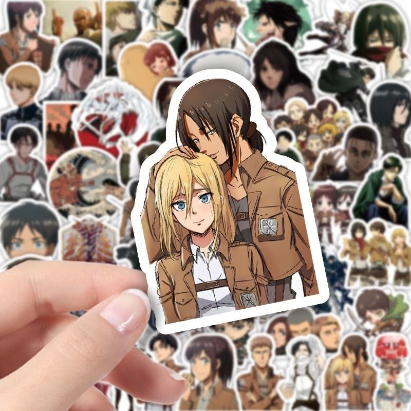 60Pcs Attack on Titan Anime St - Laptop Accessories Toy ulasan dan harga