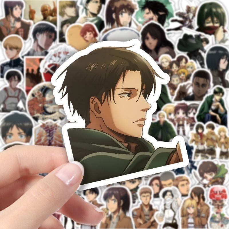 60Pcs Attack on Titan Anime St - Laptop Accessories Toy ulasan dan harga