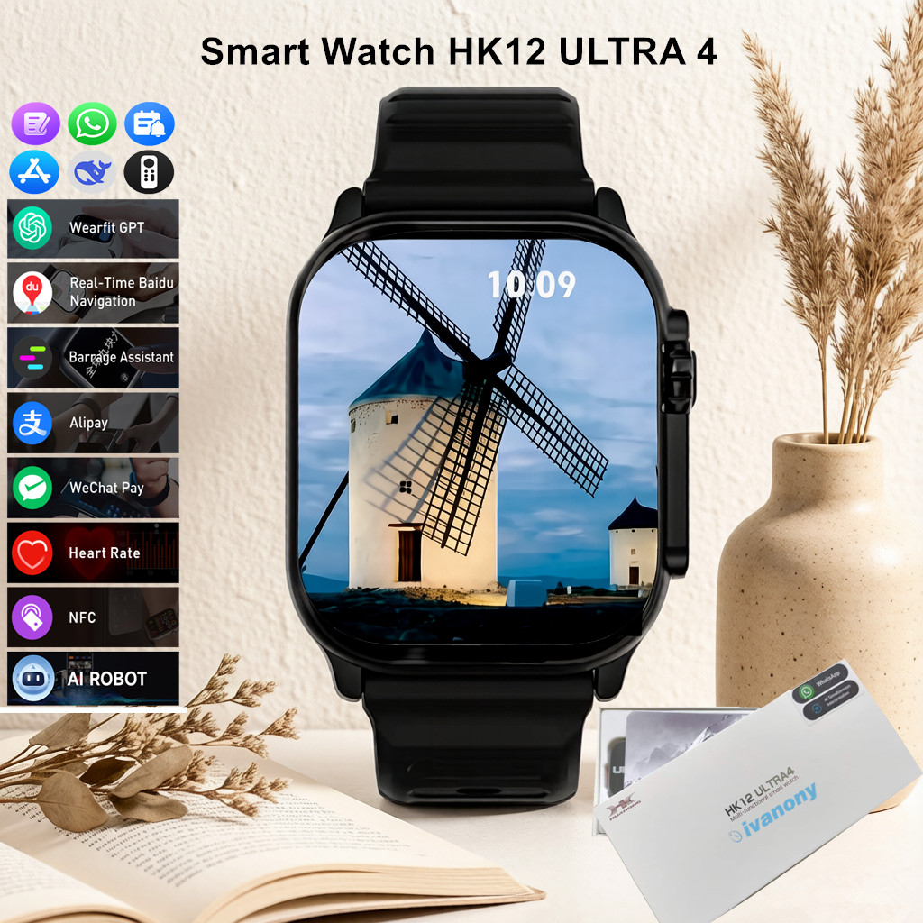 HK12 Ultra 4 Smart Watch Suppo - Wrist Rest Gel ulasan dan harga