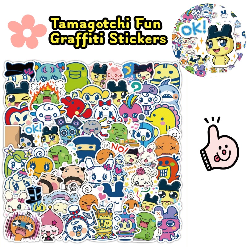 Japanese Tamagotchi Stickers E - Laptop Accessories Toy ulasan dan harga