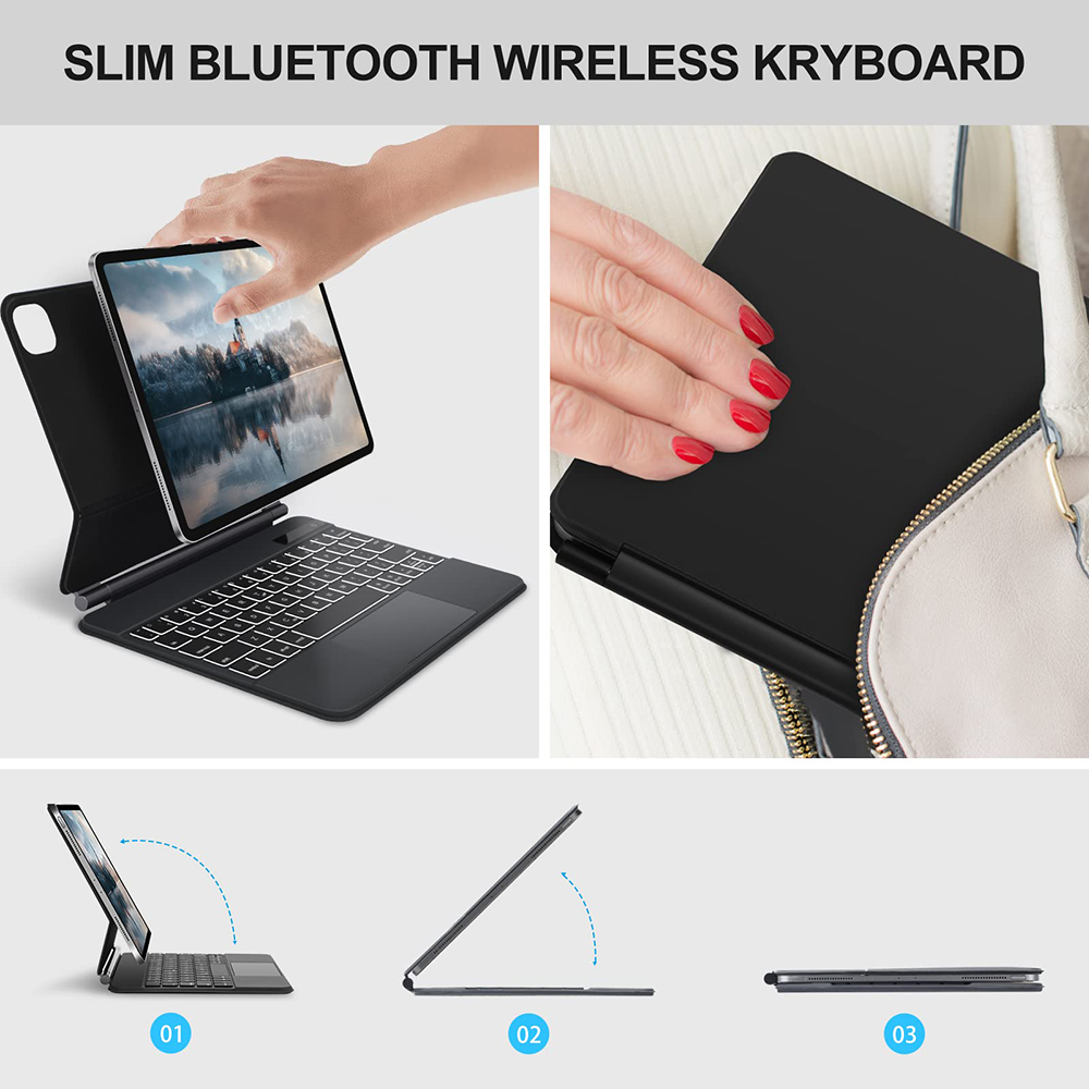 Magic Keyboard Case for iPad 1 - Keyboard Cover Silicone ulasan dan harga