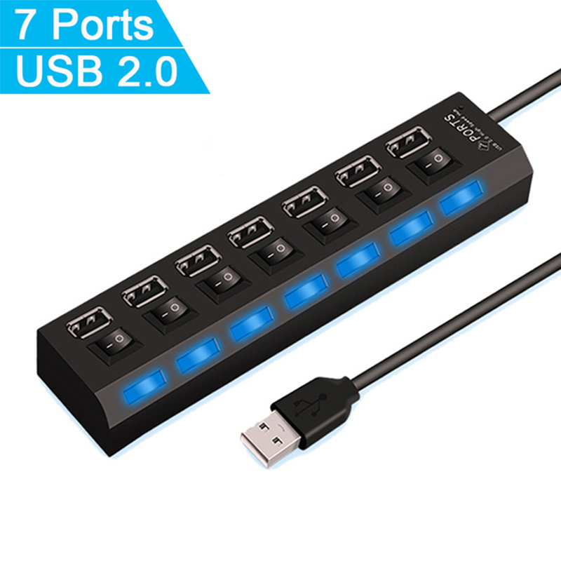 7 Port USB 2.0 Hub Splitter Fo - Laptop Accessories Computer ulasan dan harga