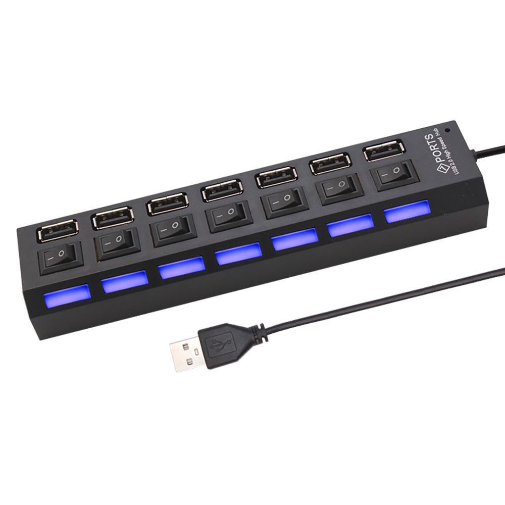 7 Port USB 2.0 Hub Splitter Fo - Laptop Accessories Computer ulasan dan harga