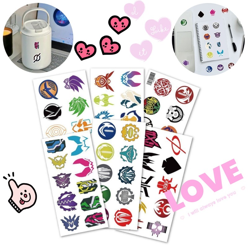 60 Sheets Kamen Rider Logo Sti - Laptop Accessories Toy ulasan dan harga